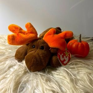 Ty Beanie Baby Chocolate the Moose 1993 w/ PE pellets &  tag
